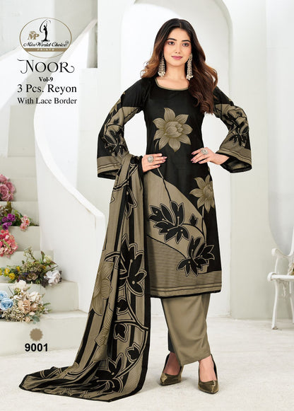 Noor Vol 9 Miss World Choice Rayon Pant Style Suits Wholesale Price