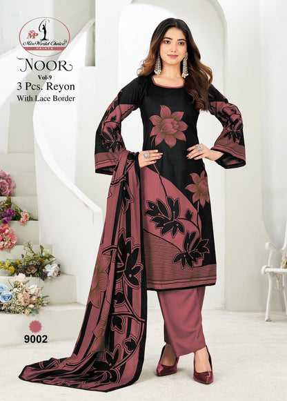 Noor Vol 9 Miss World Choice Rayon Pant Style Suits Wholesale Price
