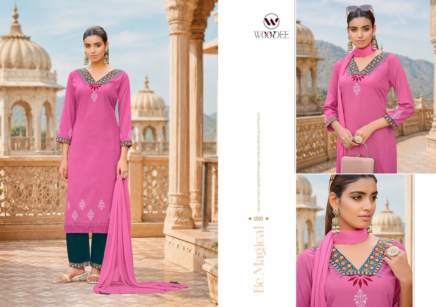 Noor Woodee Rayon Readymade Plazzo Style Suits Manufacturer India