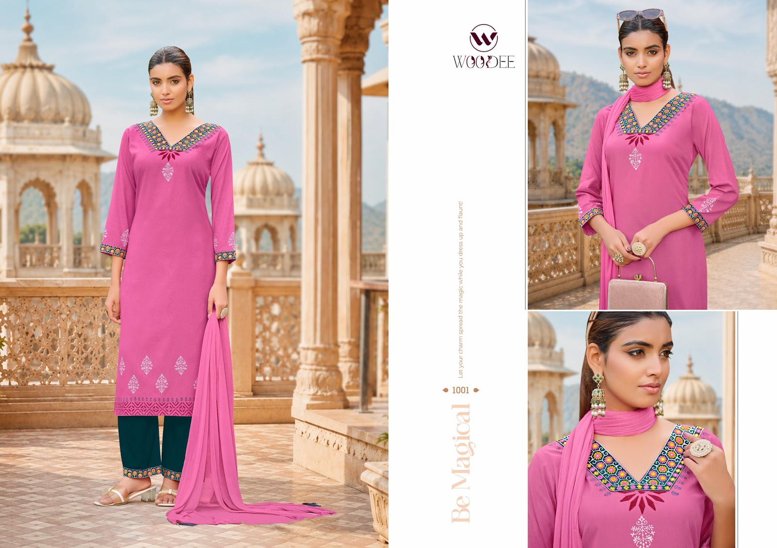 Noor Woodee Rayon Readymade Plazzo Style Suits Manufacturer India