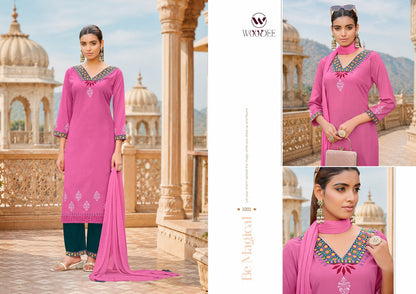 Noor Woodee Rayon Readymade Plazzo Style Suits Manufacturer India