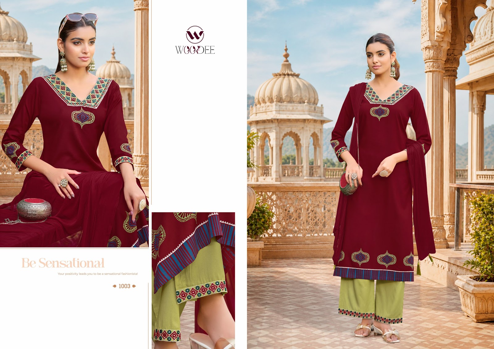 Noor Woodee Rayon Readymade Plazzo Style Suits Manufacturer India