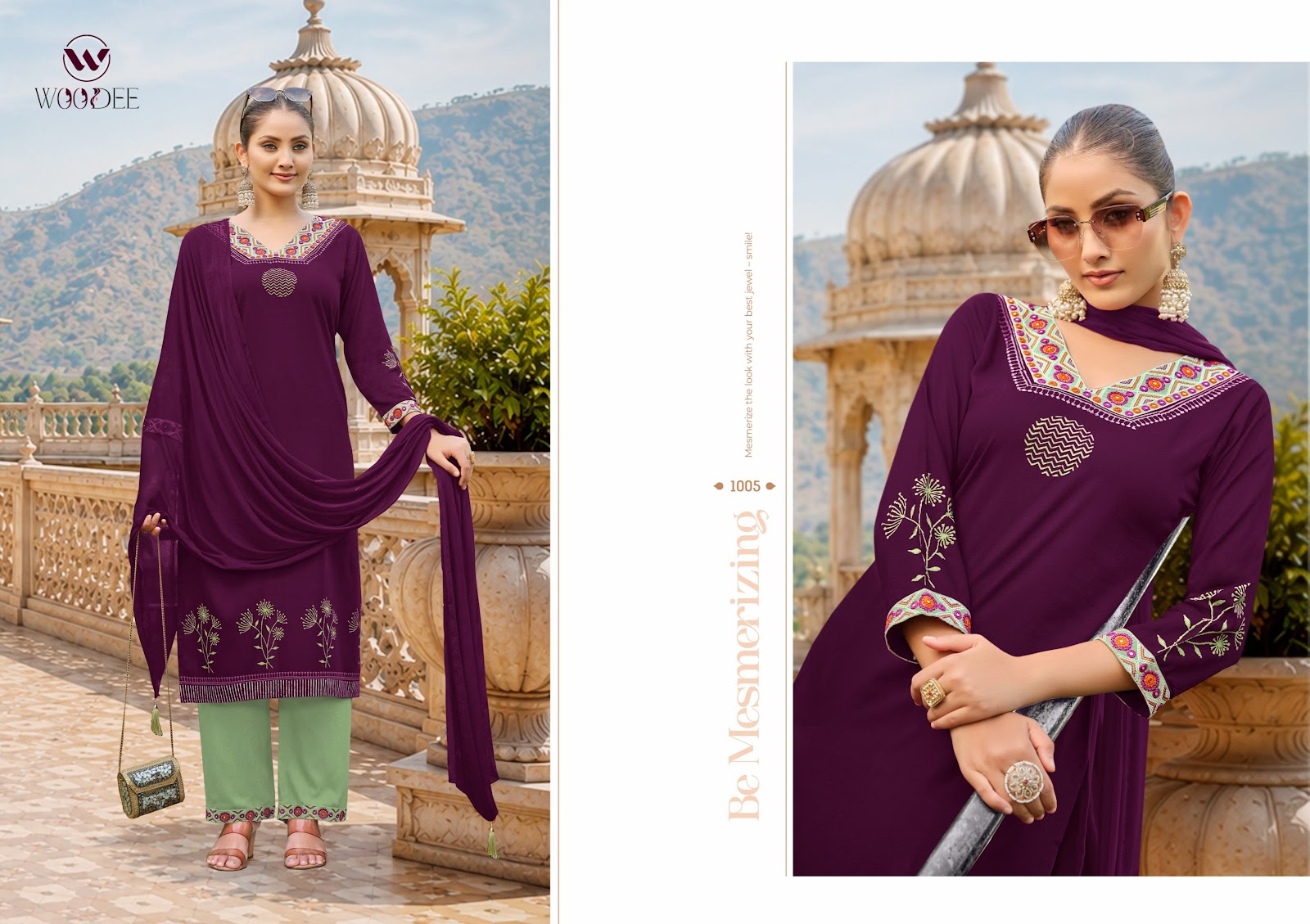 Noor Woodee Rayon Readymade Plazzo Style Suits Manufacturer India
