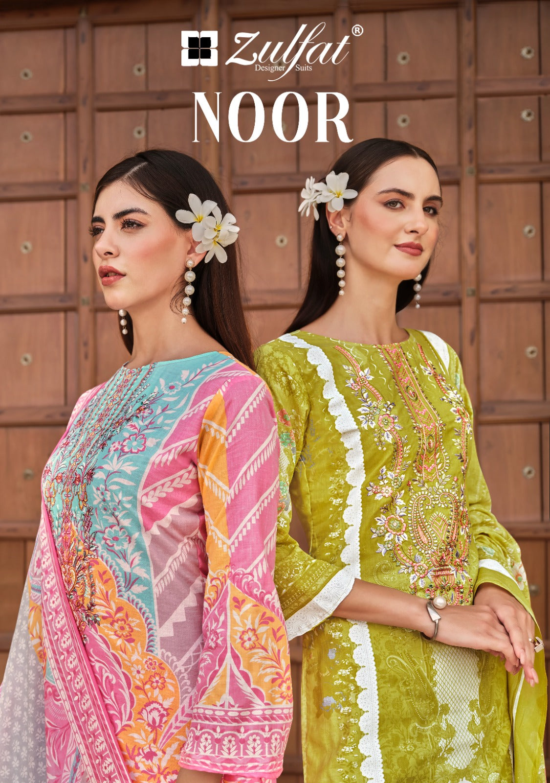 Noor Zulfat Designer Cotton Karachi Salwar Suits Exporter Gujarat