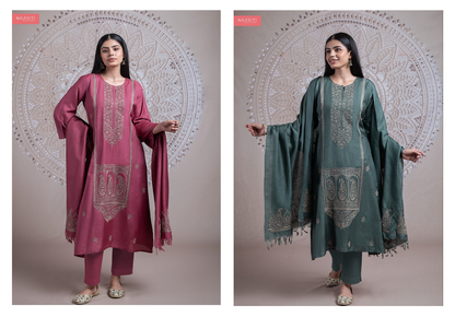 Noora Naariti Tussar Silk Pant Style Suits Exporter Gujarat