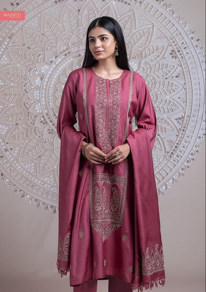 Noora Naariti Tussar Silk Pant Style Suits Exporter Gujarat