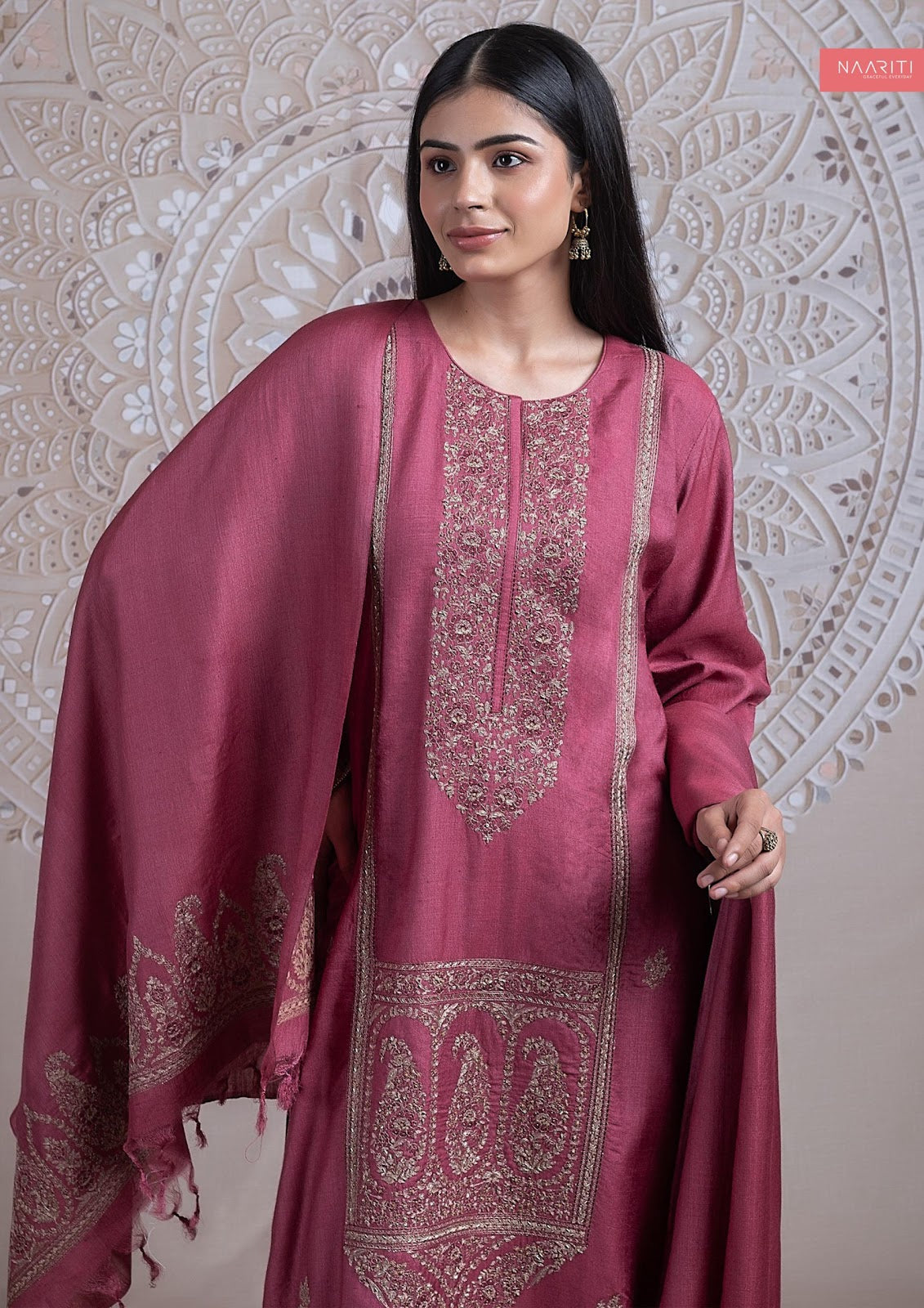 Noora Naariti Tussar Silk Pant Style Suits Exporter Gujarat