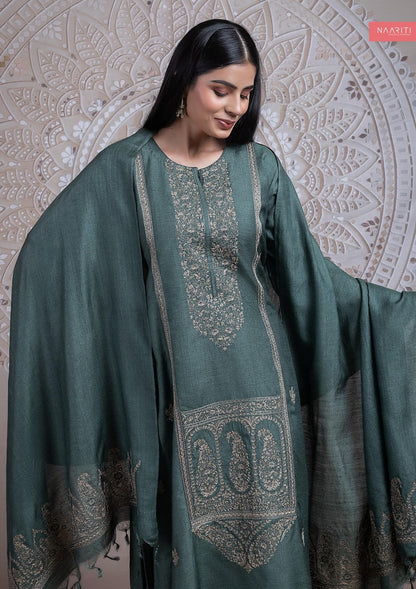 Noora Naariti Tussar Silk Pant Style Suits Exporter Gujarat
