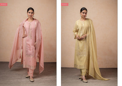 Nooram Naariti Mul Chanderi Pant Style Suits Exporter Gujarat
