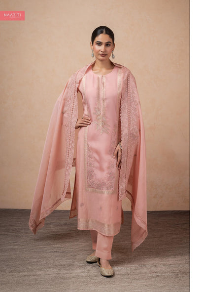 Nooram Naariti Mul Chanderi Pant Style Suits Exporter Gujarat