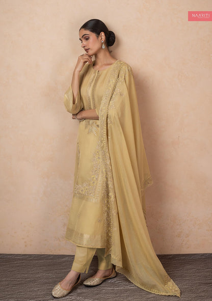 Nooram Naariti Mul Chanderi Pant Style Suits Exporter Gujarat