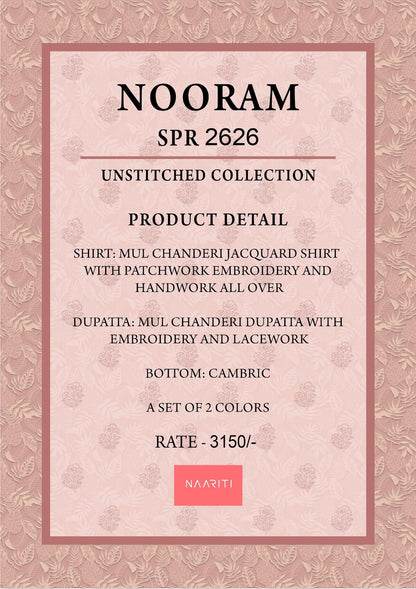 Nooram Naariti Mul Chanderi Pant Style Suits Exporter Gujarat
