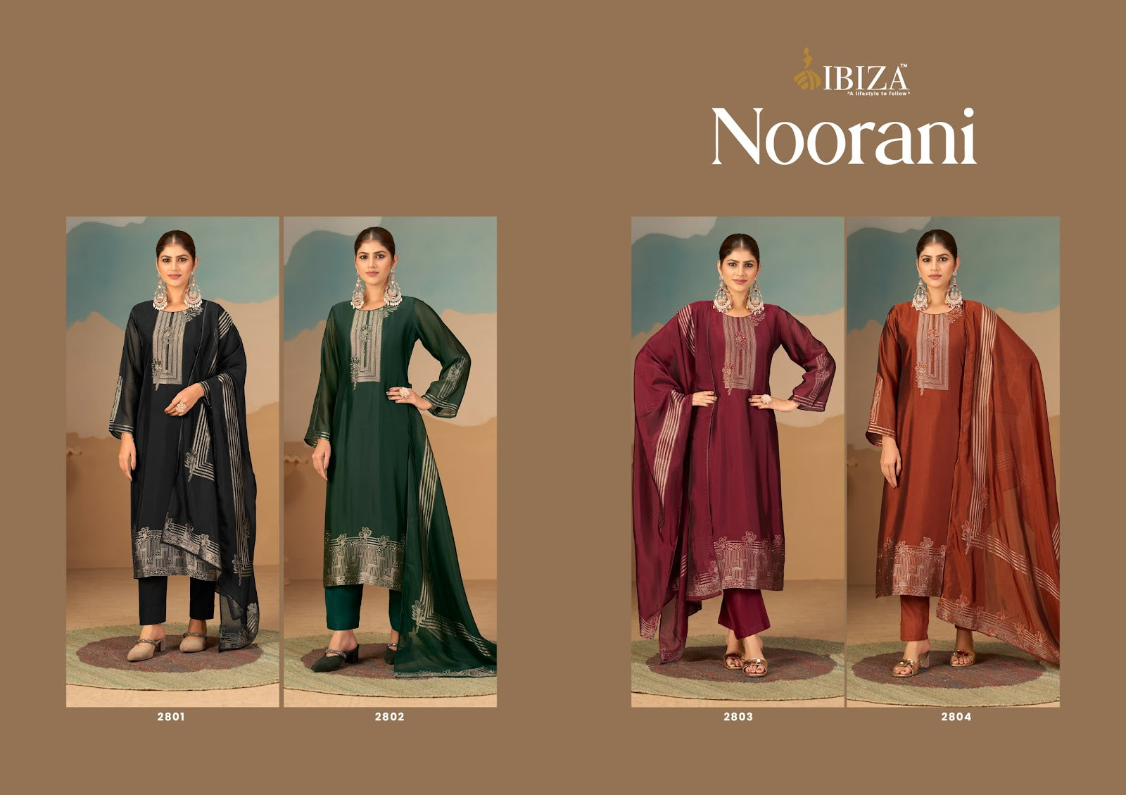Noorani Ibiza Banglori Silk Pant Style Suits Supplier Gujarat