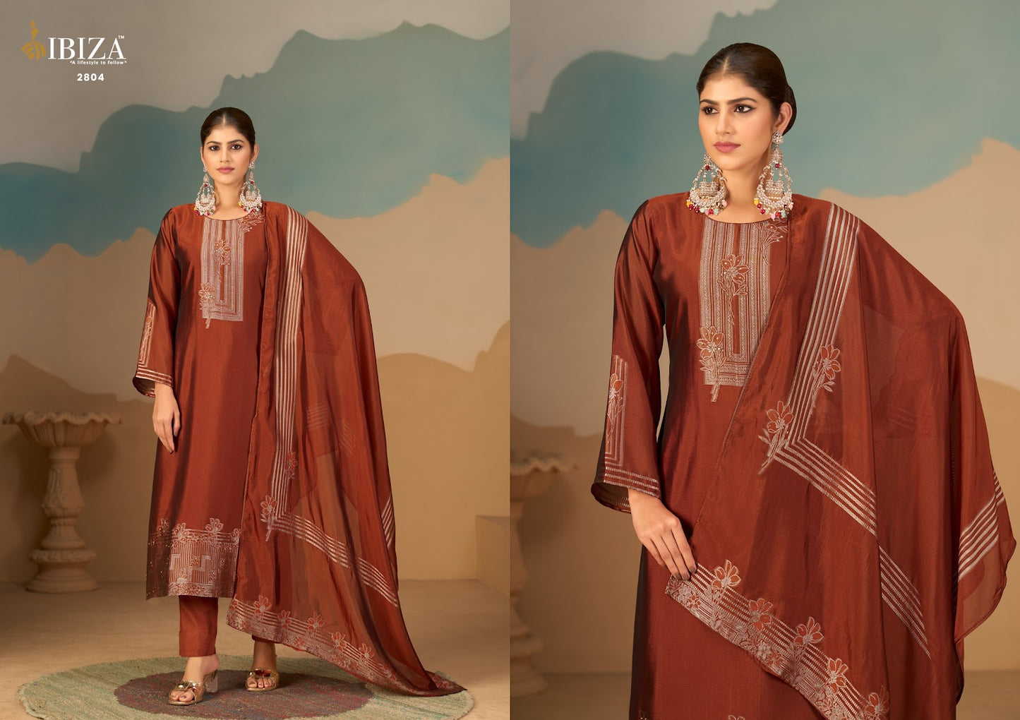 Noorani Ibiza Banglori Silk Pant Style Suits Supplier Gujarat