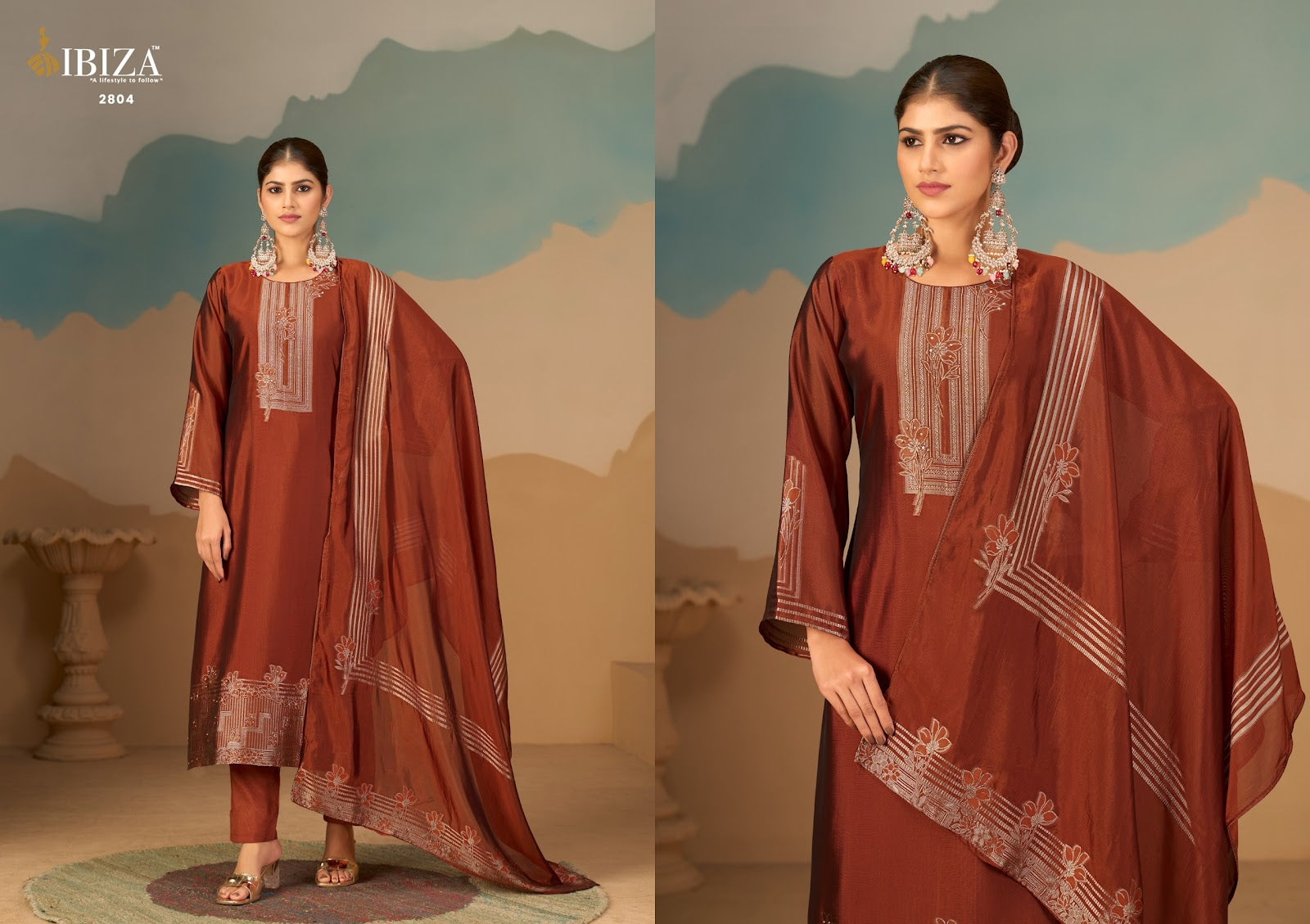 Noorani Ibiza Banglori Silk Pant Style Suits Supplier Gujarat