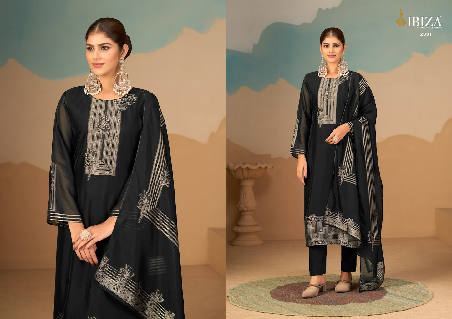 Noorani Ibiza Banglori Silk Pant Style Suits Supplier Gujarat