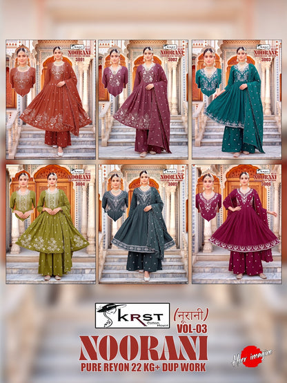 Noorani Krst Rayon 22Kg Readymade Anarkali Suits Wholesaler