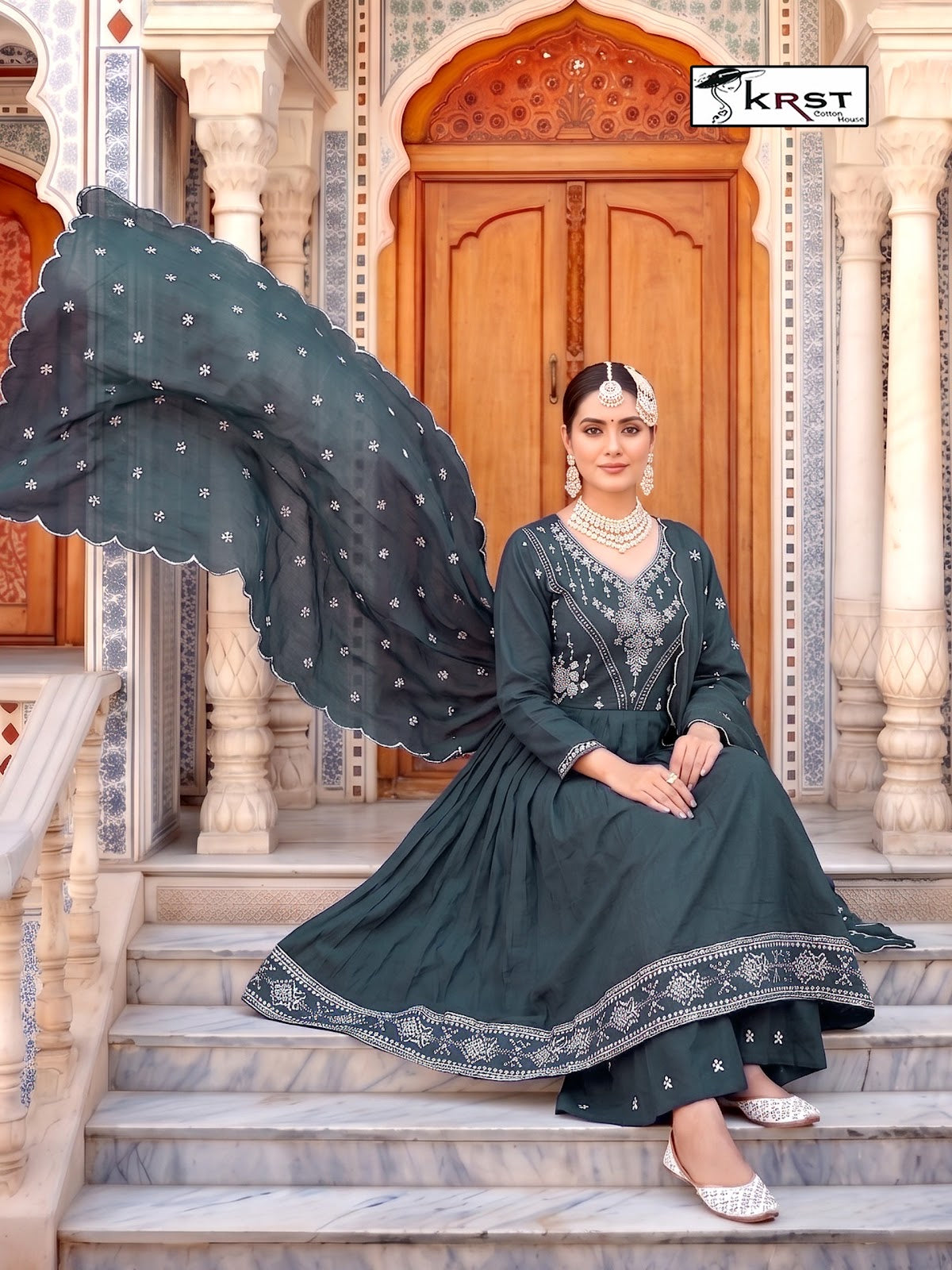 Noorani Krst Rayon 22Kg Readymade Anarkali Suits Wholesaler