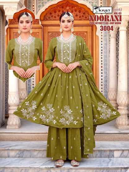 Noorani Krst Rayon 22Kg Readymade Anarkali Suits Wholesaler