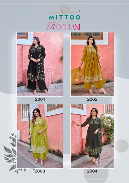 Noorani Mittoo Chanderi Readymade Anarkali Suits Wholesaler Gujarat
