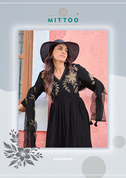 Noorani Mittoo Chanderi Readymade Anarkali Suits Wholesaler Gujarat