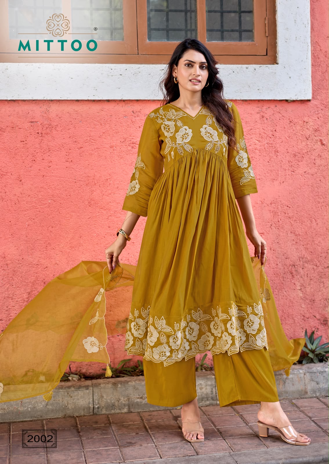Noorani Mittoo Chanderi Readymade Anarkali Suits Wholesaler Gujarat