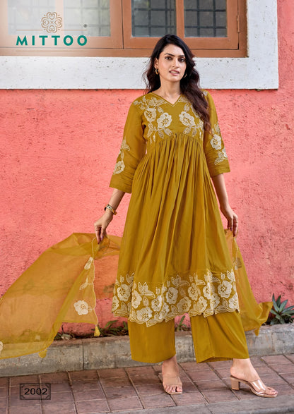 Noorani Mittoo Chanderi Readymade Anarkali Suits Wholesaler Gujarat