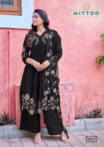 Noorani Mittoo Chanderi Readymade Anarkali Suits Wholesaler Gujarat