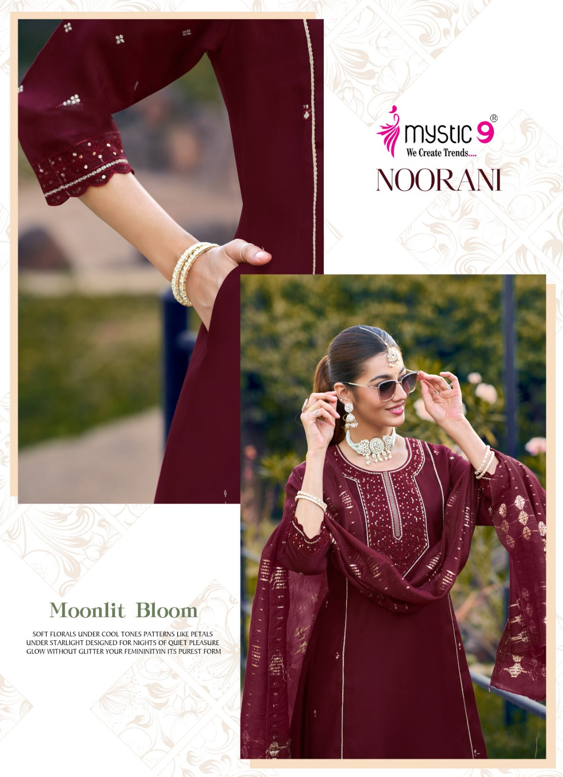 Noorani Vol 1 Mystic 9 Silk Readymade Anarkali Suits Supplier Ahmedabad