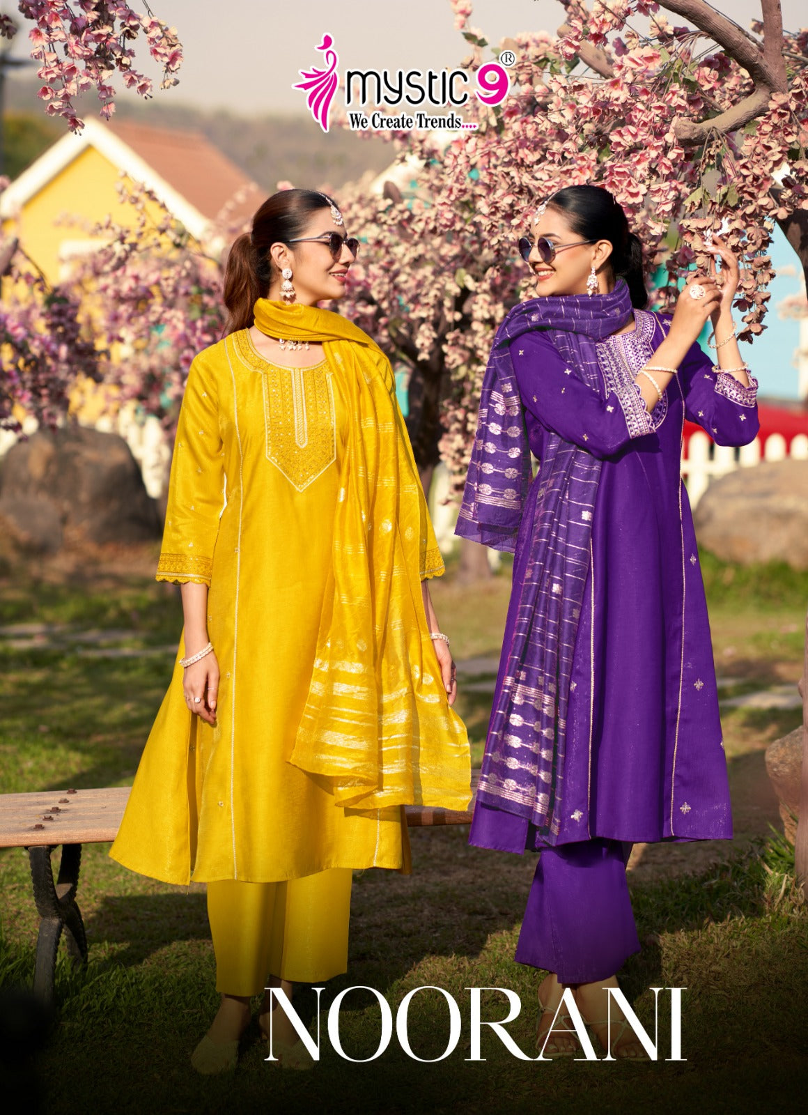 Noorani Vol 1 Mystic 9 Silk Readymade Anarkali Suits Supplier Ahmedabad