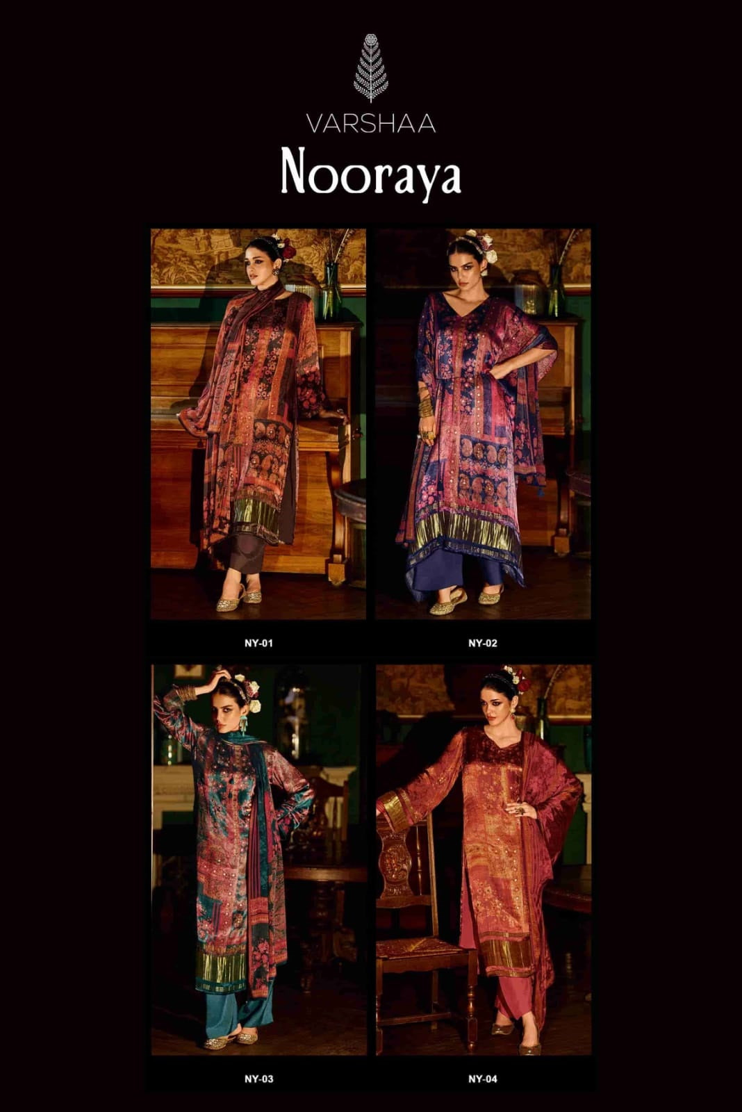 Nooraya Varshaa Gaji Silk Pant Style Suits Wholesaler India
