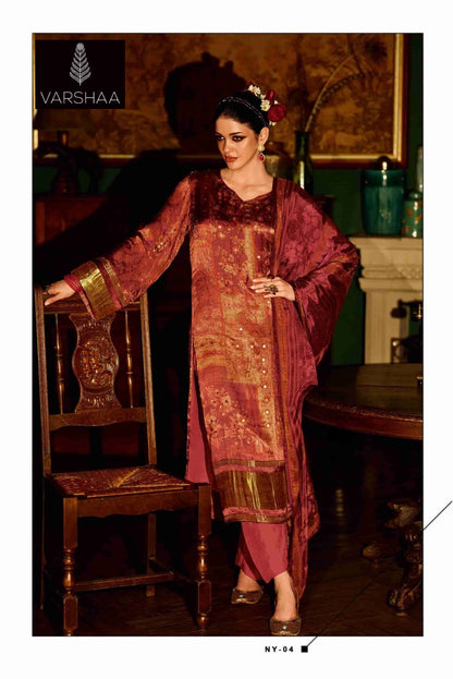 Nooraya Varshaa Gaji Silk Pant Style Suits Wholesaler India