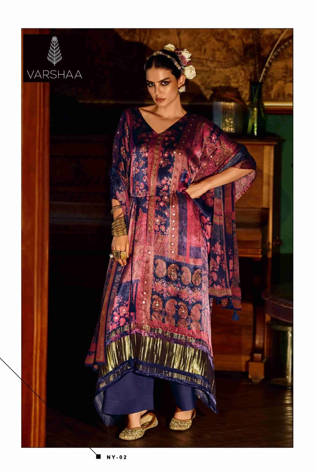 Nooraya Varshaa Gaji Silk Pant Style Suits Wholesaler India