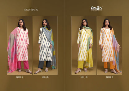 Noorbano Omtex Chanderi Silk Pant Style Suits Wholesaler Gujarat
