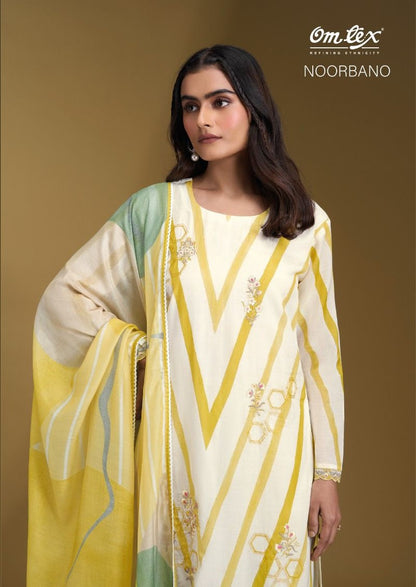 Noorbano Omtex Chanderi Silk Pant Style Suits Wholesaler Gujarat