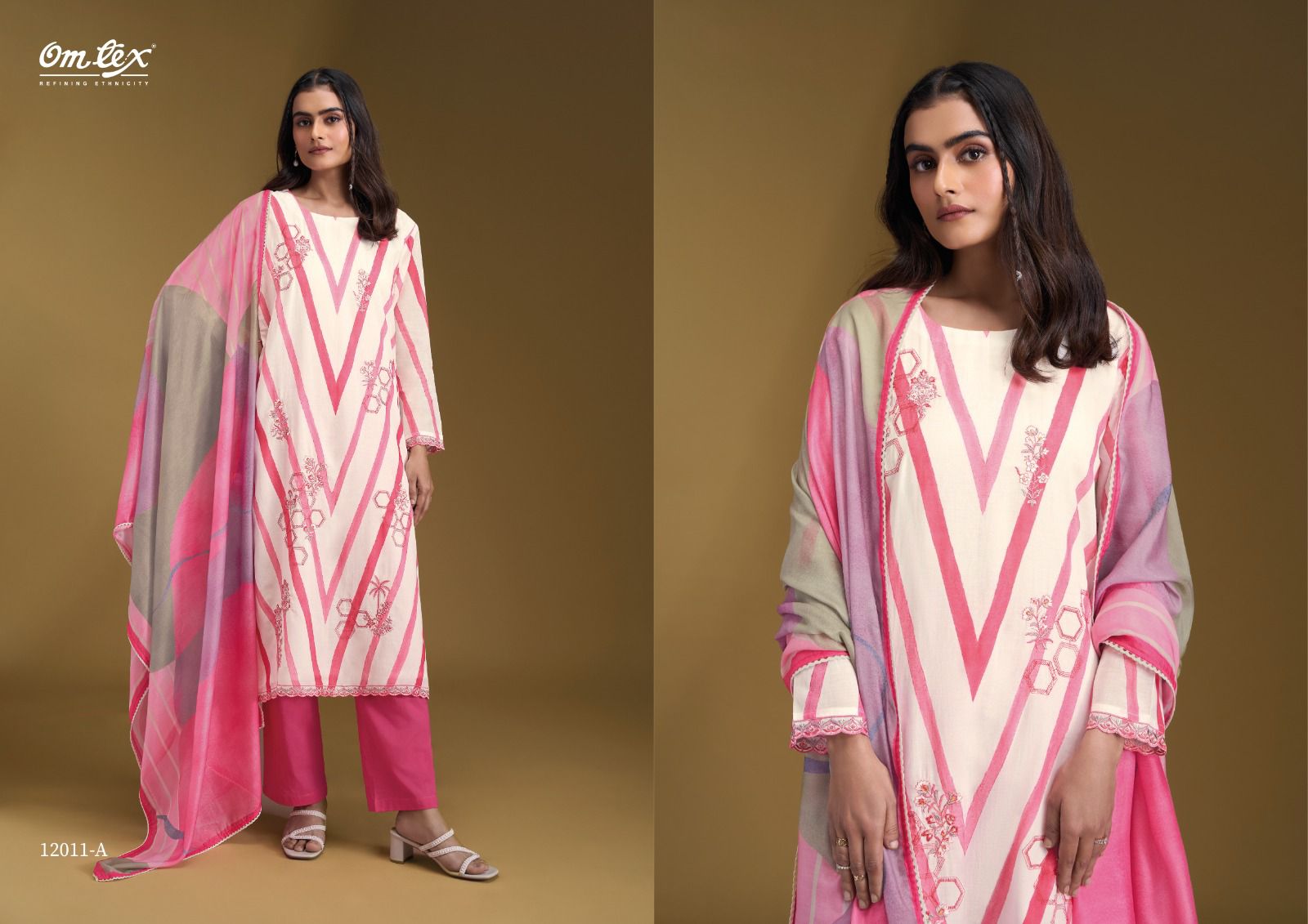 Noorbano Omtex Chanderi Silk Pant Style Suits Wholesaler Gujarat