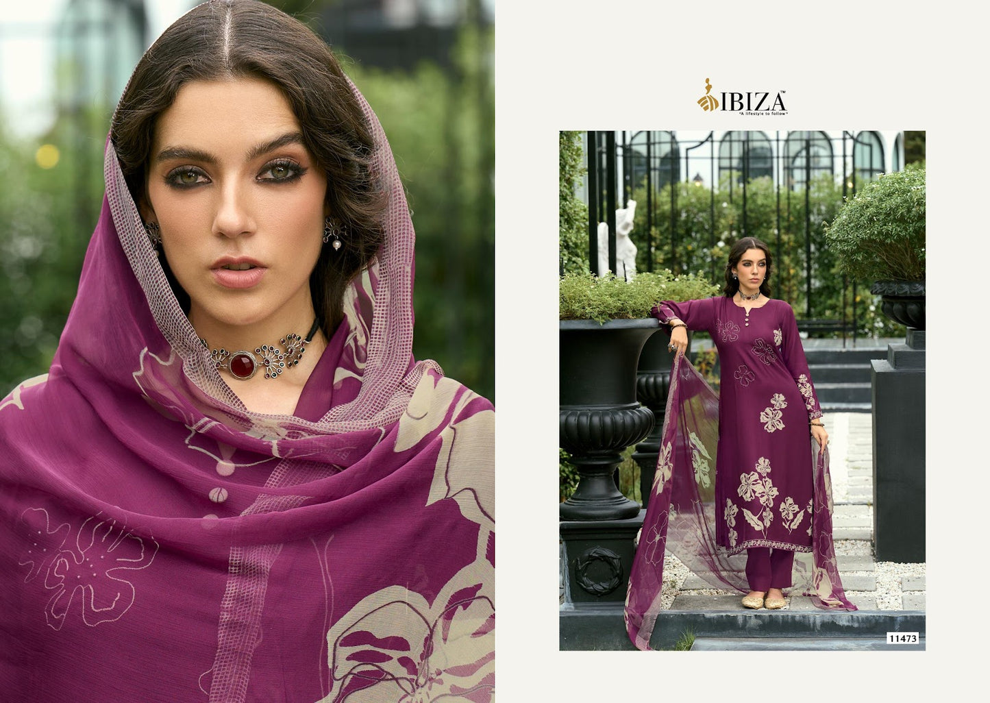 Noore Ibiza Pashmina Suits Wholesale