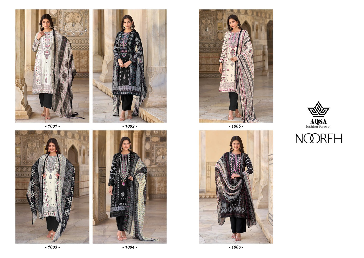 Nooreh Aqsa Cambric Cotton Karachi Salwar Suits Manufacturer Gujarat