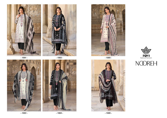 Nooreh Aqsa Cambric Cotton Karachi Salwar Suits Manufacturer Gujarat