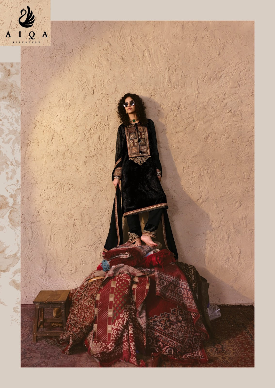 Nooren Aiqa Viscose Velvet Suits Wholesaler