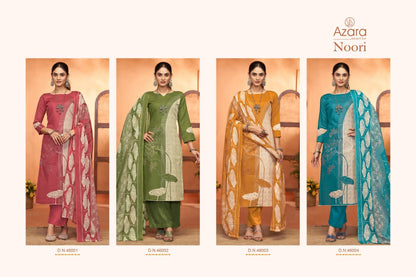 Noori Radhika Fashion Azara Lawn Cotton Karachi Salwar Suits Supplier Ahmedabad