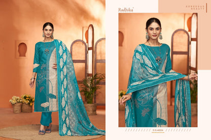 Noori Radhika Fashion Azara Lawn Cotton Karachi Salwar Suits Supplier Ahmedabad