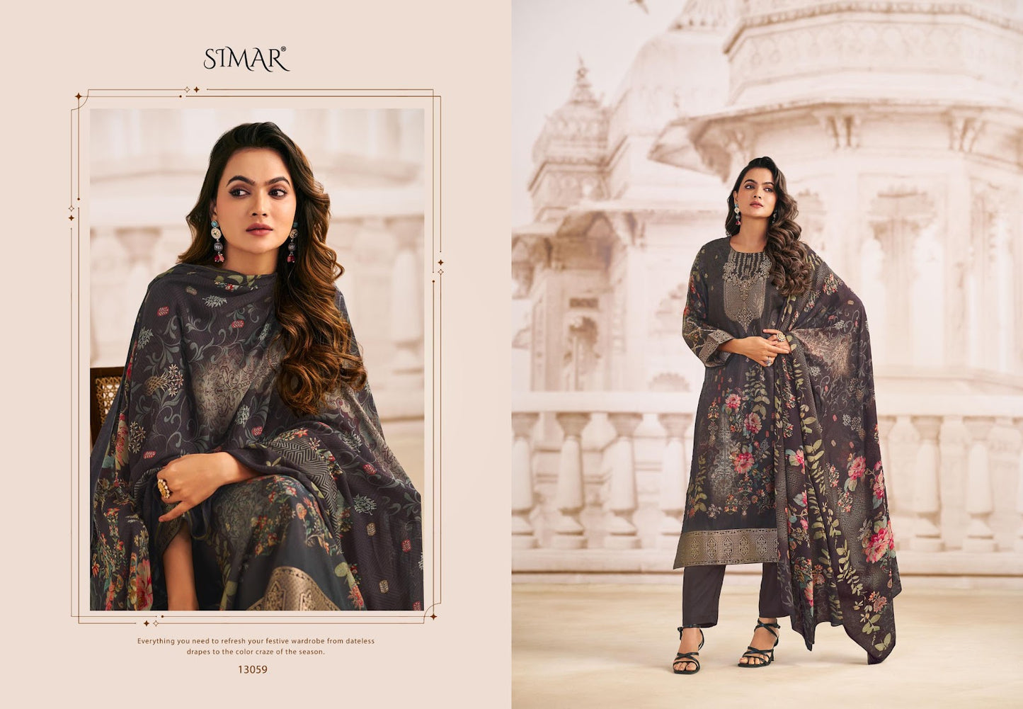 Noori Simar Pure Viscose Pant Style Suits Wholesaler