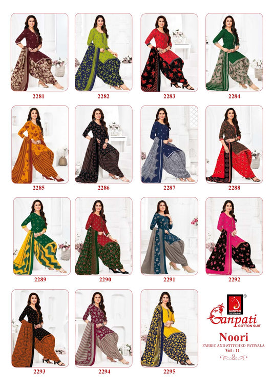 Noori Vol 11 Ganpati Cotton Patiyala Style Suits Exporter Ahmedabad