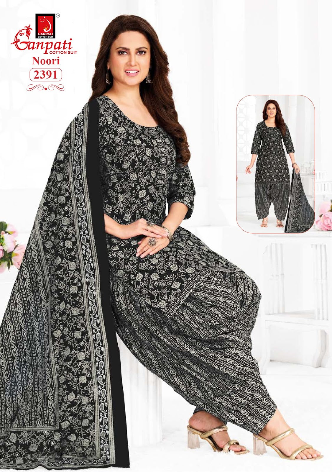 noori vol 12 ganpati cotton readymade patiyala suits exporter gujarat