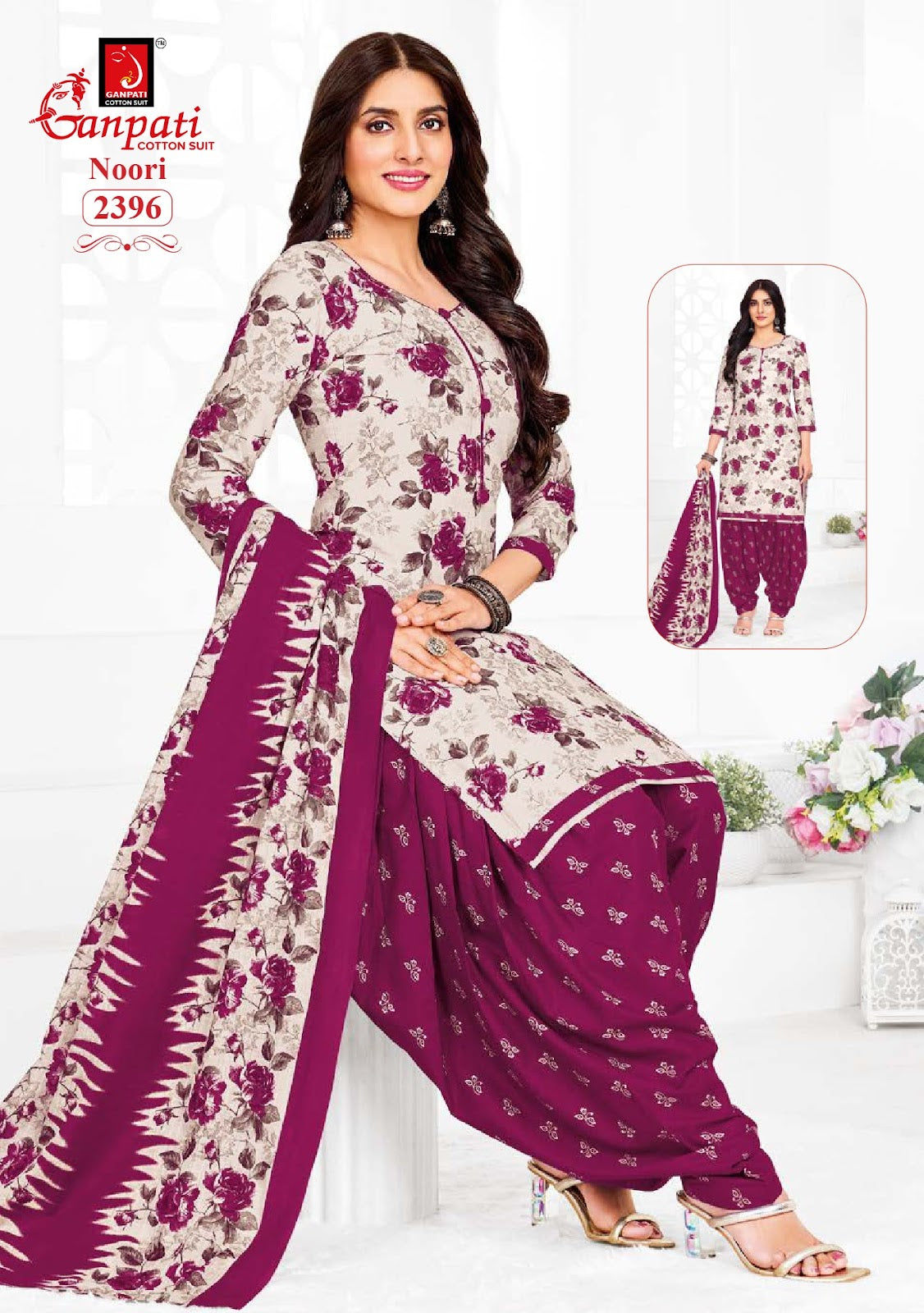 noori vol 12 ganpati cotton readymade patiyala suits exporter gujarat