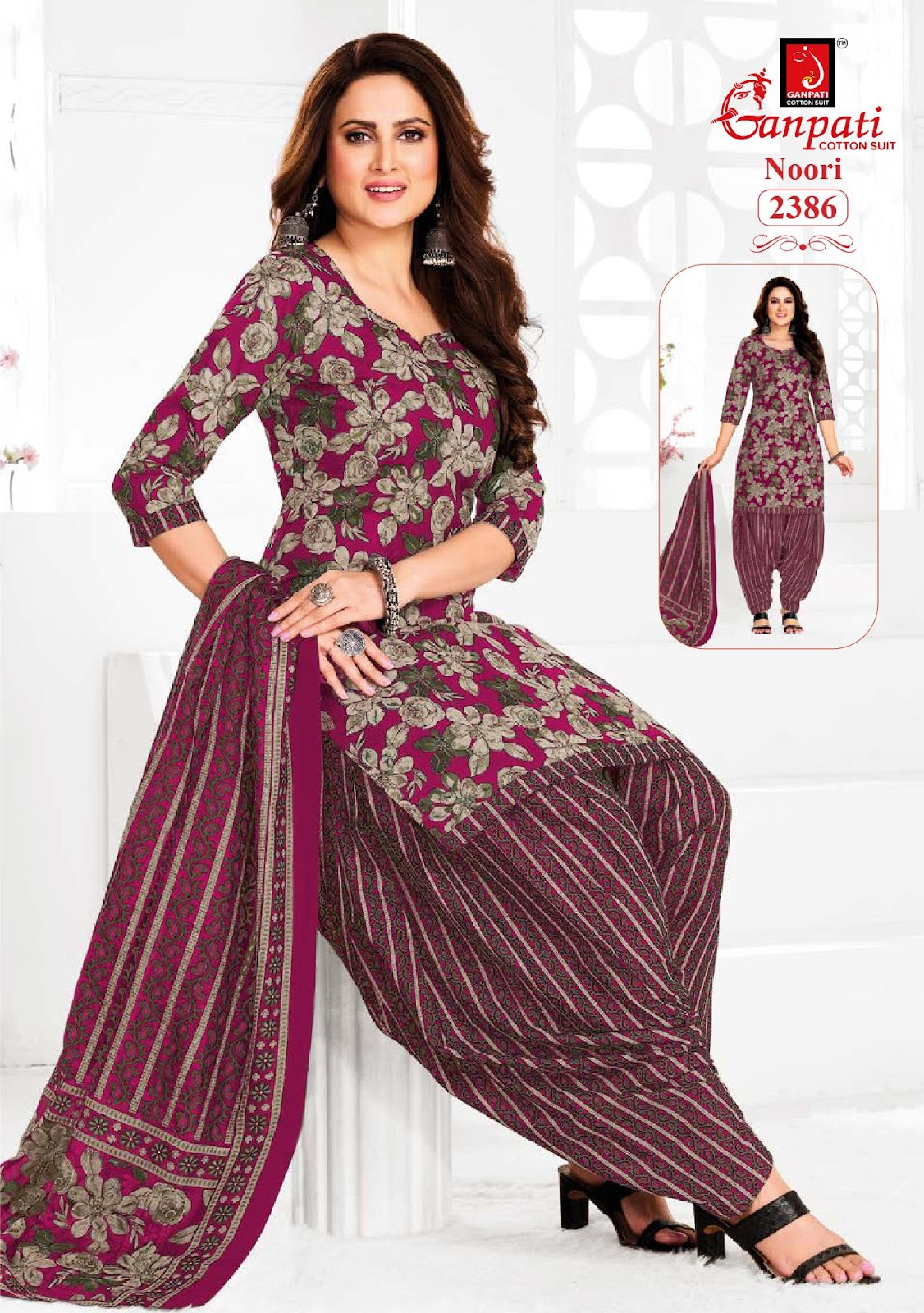 noori vol 12 ganpati cotton readymade patiyala suits exporter gujarat