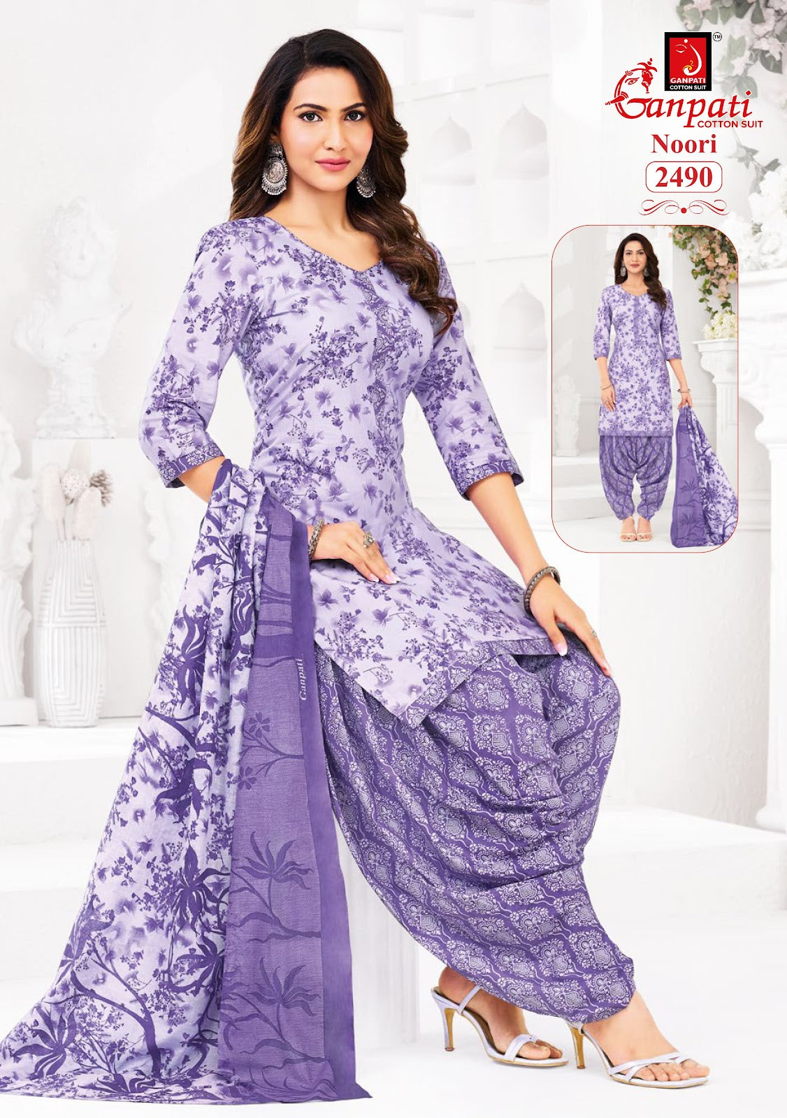 Noori Vol 13 Ganpati Readymade Cotton Patiyala Suits Wholesale