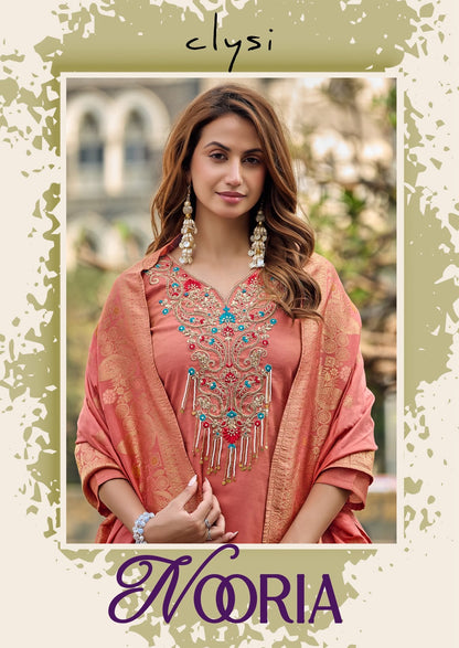 Nooria Clysi Roman Simmer Readymade Pant Style Suits Exporter Gujarat