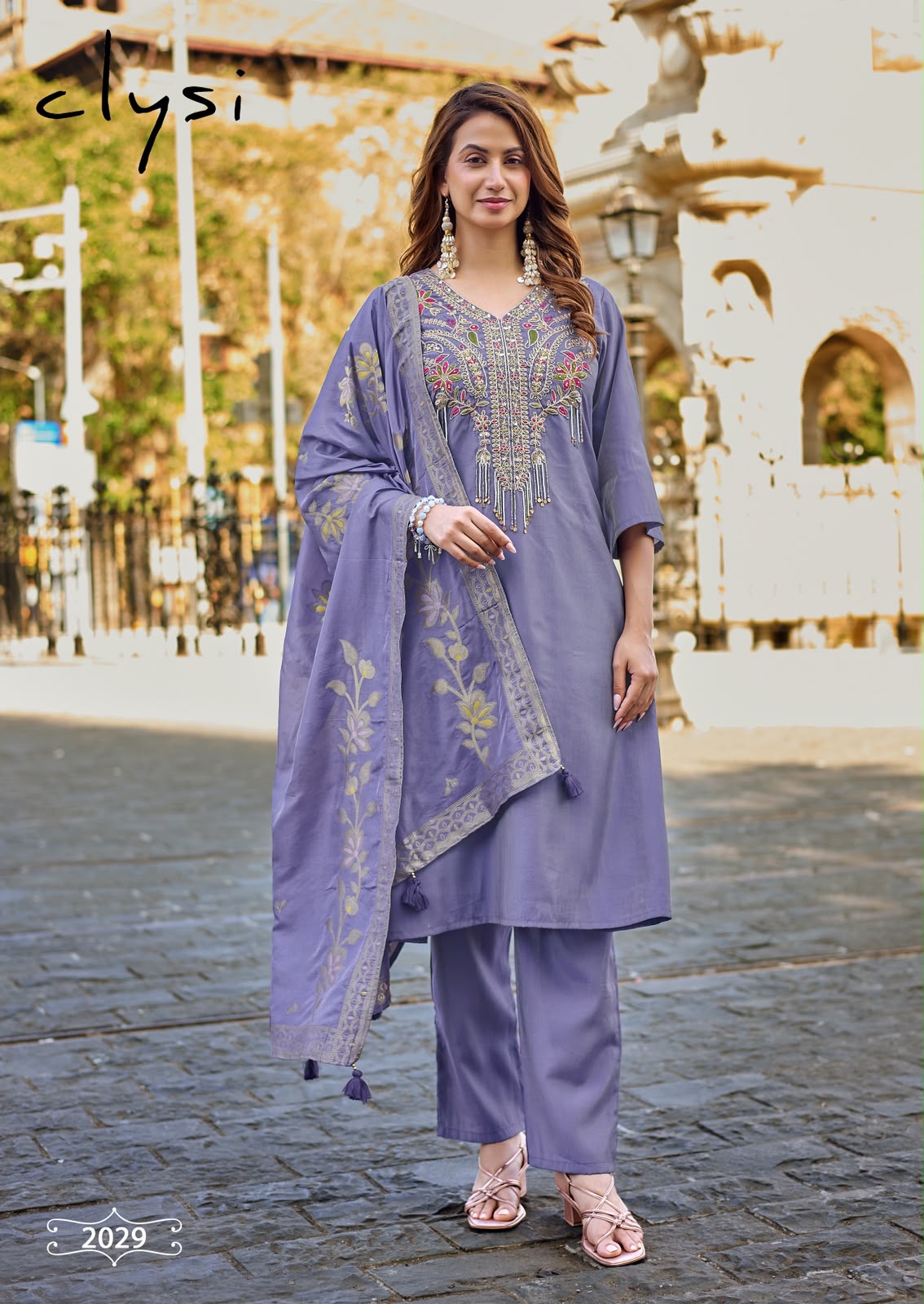 Nooria Clysi Roman Simmer Readymade Pant Style Suits Exporter Gujarat